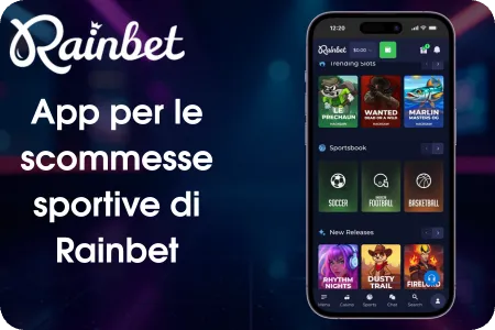 App per le scommesse sportive di Rainbet
