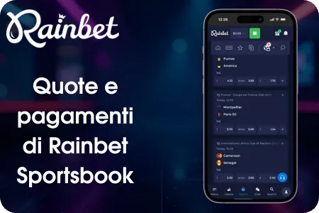 Quote e pagamenti di Rainbet Sportsbook